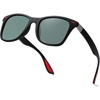image:imageSOJOS Polarized Sports TR90 Sunglasses for Running Cycling Fishing Golf Driving SJ2101C2 Black FrameTurquoise Lens