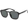 image:imageSOJOS Polarized Square Sunglasses for Men Retro Sun Glasses Trendy Shades UV400 Protection TR90 Frame SJ2652BShiny BlackGrey