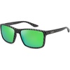 Matte Black Pattern/Green Mirrored