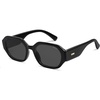 image:imageSOJOS Polarized Sunglasses For Women Retro Rectangle Womens Sun Glasses Trendy Narrow Square 90s Shades SJ2232Black