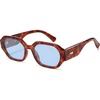image:imageSOJOS Polarized Sunglasses For Women Retro Rectangle Womens Sun Glasses Trendy Narrow Square 90s Shades SJ2232Brown Tortosie Blue Lens