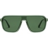 image:imageSOJOS Polarized Sunglasses for Men Women Modern Square Sun Glasses TR90 Trendy Shades UV400 Protection SJ2644Transparent GreenGreen