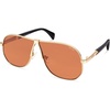 image:imageSOJOS Retro 70s Aviator Sunglasses for Women Men Trendy 2026 Oversized UV400 Metal Pilot Shades SJ1272GoldOrange