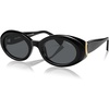 image:imageSOJOS Retro Acetate Oval Polarized Sunglasses Women Men 90s Vintage UV400 Protection Tiny Sun GlassesSUNSETGlaze HourblackGrey