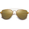 image:imageSOJOS Retro Aviator Polarized Double Bridge Sunglasses for Men Women Mirrored Lens SJ1051GoldGold Mirrored