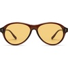 image:imageSOJOS Retro Aviator Polarized Sunglasses for Women Men Vintage 70s Style UV Protection Womens Mens Shades SJ2701Chocolate BrownLight Yellow