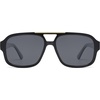 image:imageSOJOS Retro Aviator Sunglasses Womens Mens Polarized Vintage Trendy Rectangle Women Sunnies SJ2335BlackGrey