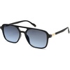 image:imageSOJOS Retro Aviator Sunglasses for Women MenTrendy Rectangle Womens Mens Shades Sun Glasses SJ2202Black FrameBlue Grading Lens