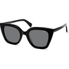 image:imageSOJOS Retro Cat Eye Acetate Polarized Sunglasses Women Men Wide Y2K Sun Glasses UV400 Protection ReefBlackGrey