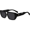 image:imageSOJOS Retro Flat Top Double Bridge Square Polarized Sunglasses for Women Men UV400 Designer Pilot Shades SJ2686Black FrameGrey Lens
