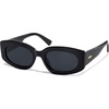 image:imageSOJOS Retro Oval Polarized Sunglasses Womens Trendy Sun Glasses Vintage Shades UV400 SJ2386Black  Grey