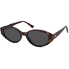 image:imageSOJOS Retro Oval Polarized Sunglasses for Women Cat Eye Shades SJ2608  Retro cateye style vintage look Perfect for travel shopping beach driving UV400 protection Lightweight and comfortableTortoise BrownGrey