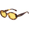 image:imageSOJOS Retro Oval Polarized Sunglasses for Women Men 90s Vintage UV400 Protection Tiny Sun Glasses SJ2286BrownYellow