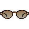 image:imageSOJOS Retro Oval Polarized Sunglasses for Women Men Chic Trendy 90s Sunnies Shades UV protection Sun Glasses SJ2630Tortoise Frame Brown Grading Lens