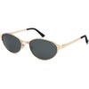 image:imageSOJOS Retro Oval Polarized Sunglasses for Women Men Trendy Chic Cat Eye 90s Y2K Sunnies SJ1266GoldGrey