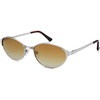 image:imageSOJOS Retro Oval Polarized Sunglasses for Women Men Trendy Chic Cat Eye 90s Y2K Sunnies SJ1266SilverLight Brown Gradient