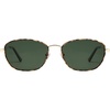 image:imageSOJOS Retro Oval Polarized Sunglasses for Women Men Vintage 90s Style Womens Mens Sunnies Sun Glasses SJ1245TortoiseDark Green