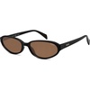 image:imageSOJOS Retro Oval Polarized Sunglasses for Women Trendy Cat Eye Chic Narrow Y2K Skinny Sunnies SJ2660BlackCoffee