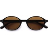 image:imageSOJOS Retro Oval Round Polarized Sunglasses Womens Mens Small Chic Vintage Trendy Sunnies SJ2611BlackBrown