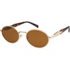 image:imageSOJOS Retro Oval Sunglasses for Women Men Trendy Sun Glasses Designer Inspired Classic Shades UV400 Protection SJ1224Brown
