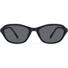 image:imageSOJOS Retro Oval Sunglasses for Women Trendy Cat Eye Narrow Chic Y2K 90s Sunnies SJ2685BlackGrey