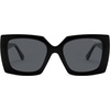 image:imageSOJOS Retro Oversized Square Acetate Sunglasses Women Polarized Trendy Ladies Shades Sun Glasses Big CrushBlackGrey