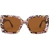 image:imageSOJOS Retro Oversized Square Acetate Sunglasses Women Polarized Trendy Ladies Shades Sun Glasses Big CrushTortoiseBrown
