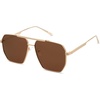 image:imageSOJOS Retro Oversized Square Polarized Sunglasses for Women Men Vintage Shades Classic Large Metal Sun GlassesLight Gold