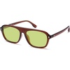 image:imageSOJOS Retro Polarized Aviator Sunglasses Womens MensTrendy Rectangle 70s UV400 Shades Sun Glasses SJ2712BrownGreen