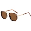 image:imageSOJOS Retro Polarized Aviator Sunglasses for Women Men Square Shades Tangle Free UV400 Protection Running Fishing SJ2754Demigold