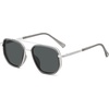 image:imageSOJOS Retro Polarized Aviator Sunglasses for Women Men Square Shades Tangle Free UV400 Protection Running Fishing SJ2754Greysilver