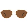 image:imageSOJOS Retro Polarized Aviator Sunglasses for Women Men Vintage 70s Style UV Protection Womens Mens Sun Glasses SJ1265GoldBrown