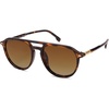 image:imageSOJOS Retro Polarized Aviator Sunglasses for Women MenTrendy Square Shades UV400 Protection SJ2605Brown TortoiseGradient Brown