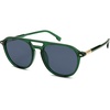 image:imageSOJOS Retro Polarized Aviator Sunglasses for Women MenTrendy Square Shades UV400 Protection SJ2605GreenGrey