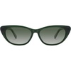image:imageSOJOS Retro Polarized Cat Eye Sunglasses for Women Narrow Vintage Shades Trendy Sunnies SJ2396Milky GreenGreen