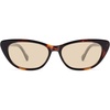 image:imageSOJOS Retro Polarized Cat Eye Sunglasses for Women Narrow Vintage Shades Trendy Sunnies SJ2396TortoiseVery Light Brown