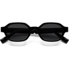 image:imageSOJOS Retro Polarized Hexagon Sunglasses for Women Men UV400 Trendy Rectangle 70s 80s 90s Shades SJ2389Black