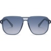 image:imageSOJOS Retro Polarized Hexagonal Aviator Sunglasses Womens Mens Trendy Rectangle UV400 Shades SJ2398BlackBlue