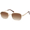 image:imageSOJOS Retro Polarized Oval Sunglasses for Women Men Trendy Classic Shades UV400 Protection SJ1177Shiny GoldBrown Grading
