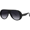 image:imageSOJOS Retro Polarized Oversized 90s Aviator Sunglasses Womens Men Trendy Vintage Square Shades SJ2661Black Frame Grey Grading Lens