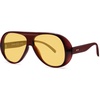 image:imageSOJOS Retro Polarized Oversized 90s Aviator Sunglasses Womens Men Trendy Vintage Square Shades SJ2661Brown Frame Yellow Lens