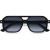 image:imageSOJOS Retro Polarized Square Aviator Sunglasses for Women Men Vintage 70s UV400 Protection Shade SJ2609Black Grey Grading Lens