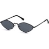 image:imageSOJOS Retro Polarized Sunglasses Womens Mens Vintage Narrow Irregular Shades UV400 SJ1233Matte Black  Grey Lens