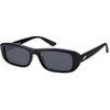 image:imageSOJOS Retro Rectangle Polarized Sunglasses Women Men Trendy Narrow Y2K Rectangular Frame Womens Mens Sun Glasses SJ2351BlackGrey