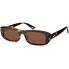 image:imageSOJOS Retro Rectangle Polarized Sunglasses Women Men Trendy Narrow Y2K Rectangular Frame Womens Mens Sun Glasses SJ2351Brown TortoiseBrown