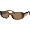 image:imageSOJOS Retro Rectangle Polarized Sunglasses Women Men Trendy Y2k 90s UV Protection Womens Mens Sun Glasses SJ2375BrownLight Brown