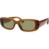 image:imageSOJOS Retro Rectangle Polarized Sunglasses Women Men Trendy Y2k 90s UV Protection Womens Mens Sun Glasses SJ2375Mocha BrownLight Green