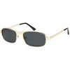 image:imageSOJOS Retro Rectangle Polarized Sunglasses for Men Women 70s 80s Vintage Small Square Sunnies SJ1267Brushed GoldGrey