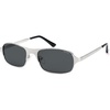 image:imageSOJOS Retro Rectangle Polarized Sunglasses for Men Women 70s 80s Vintage Small Square Sunnies SJ1267Brushed SilverGrey