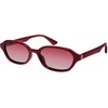 image:imageSOJOS Retro Rectangle Polarized Sunglasses for Women Men Trendy Hexagon Narrow Chic Y2K Sunnies SJ2629Coral RedGradient Red